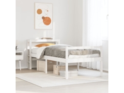 Vidaxl Cama Para Idosos Com Cabeceira 75x190 Cm Pinho Maciço