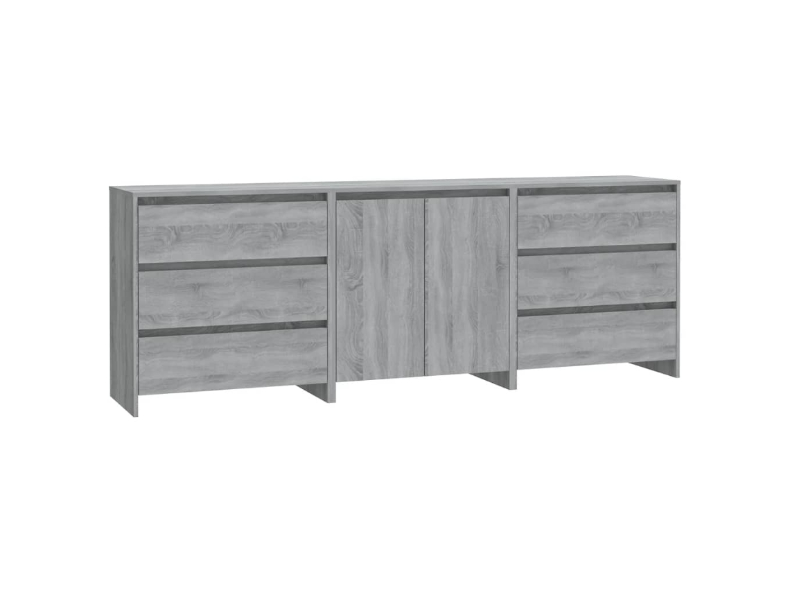 Sideboard, Sideboards Vidaxl Cinzeto Madeira Processada (n/a)