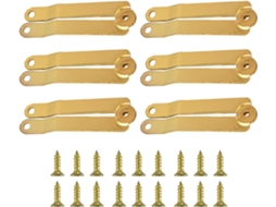 Conjunto De 6 Dobradiças Douradas Para Suporte Tampa, Elegantes