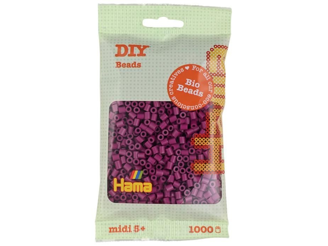 Hama - 1 000 Pérolas Padrão Midi (ø5 Mm) Bio Ameixa