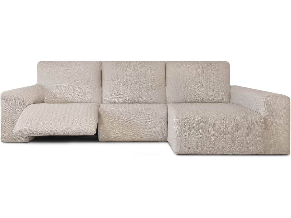 Capa de Chaise Longue Relax Direita EYSA Premium Jaz Tecido Multielástico (360 x 180 x 120 cm - Poliéster e Algodão - Lino)