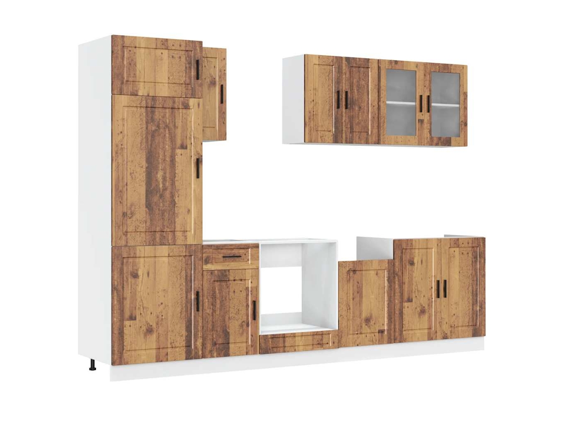 Kitchen Cabinet Set, Kitchen Cabinet Sets Vidaxl Marrom Madeira Processada (n/a)