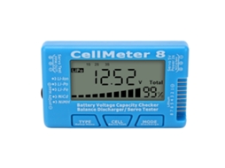 Detector digital de capacidade de bateria, tester Lipo, Life, NiCd, NiMH, balançador, descarregador, servo, azul | S/MARCA