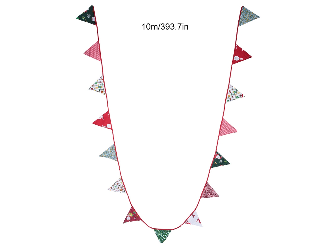 Bandeira de tecido colorida com faixa triangular para o aniversário da BRILVIBERA (Pacote de Flores 10)