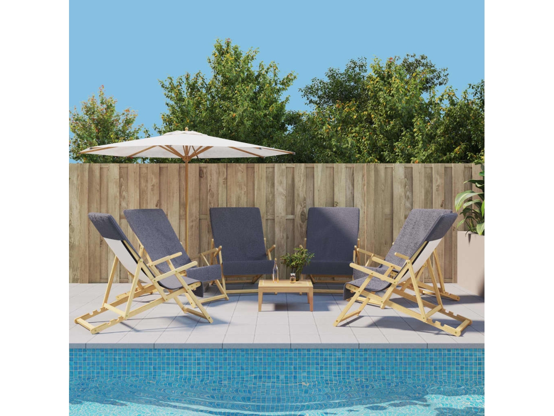 Vidaxl Toalhas De Praia 6 Pcs 60x135 Cm Tecido 400 Gsm Antracite