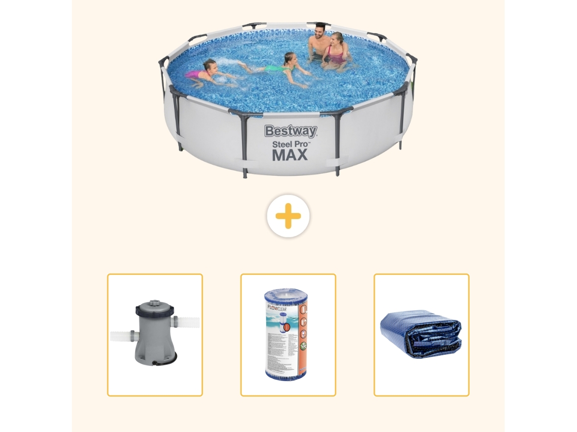 Bestway Piscina Bestway Steel Pro Max Redonda - 305x76 Cm - 4-peças S22329