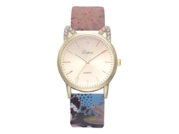 Relógio de Pulso Feminino Lvpai com Correia de Pu e Movimento de Quartzo Estilo Simples 2