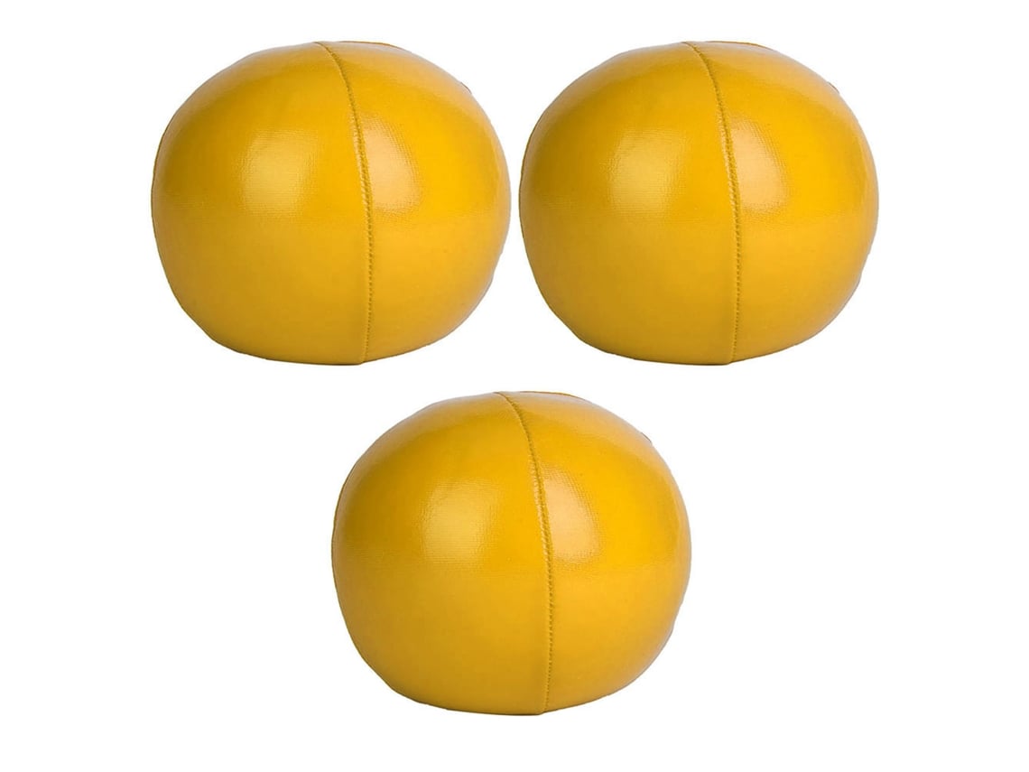 2026 3 Peças de Bolas de Malabarismo de Pu para Iniciantes e Profissionais (amarelo)