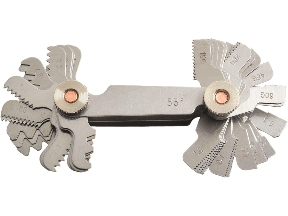 Calibre De Rosca Métrico E Em Polegadas 52 Para Lâminas, Aço Inoxidável 0, 25-6mm, 60° Mais 4-62g 55°, Passo De Rosca