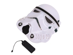 Mali máscara Led Brilhante de Halloween para Festa de Cosplay e Fantasia Cor Azul Claro