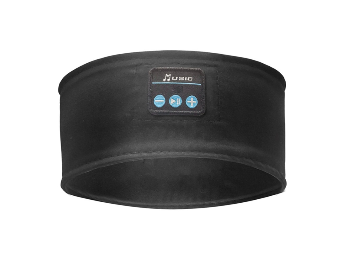 Faixa de Cabeça Bluetooth Sem Fio Música Malhar Correr Ioga Preto