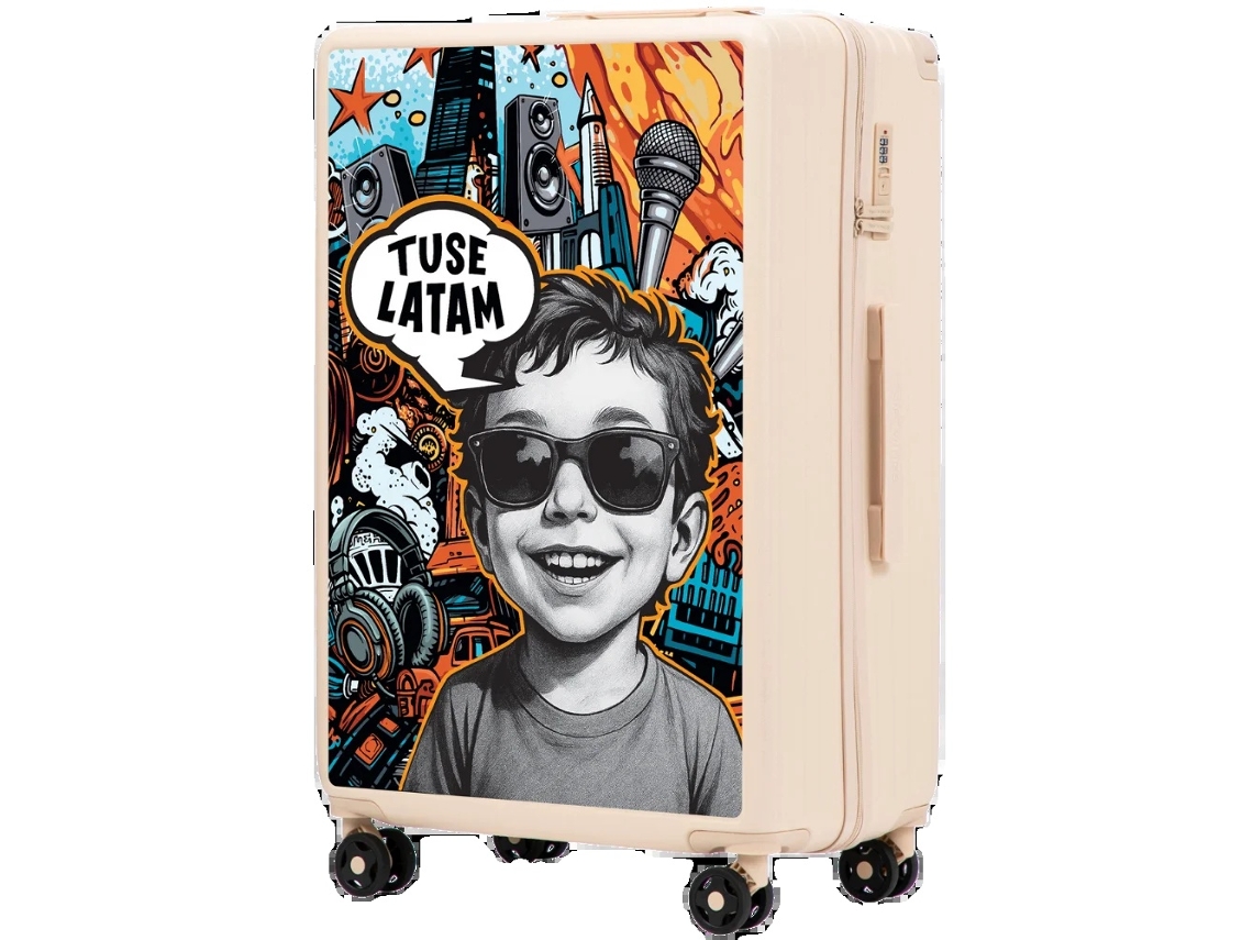 Mala De Viagem, Material Resistente A Danos, Design Artístico, Branco, 28inches 700mm
