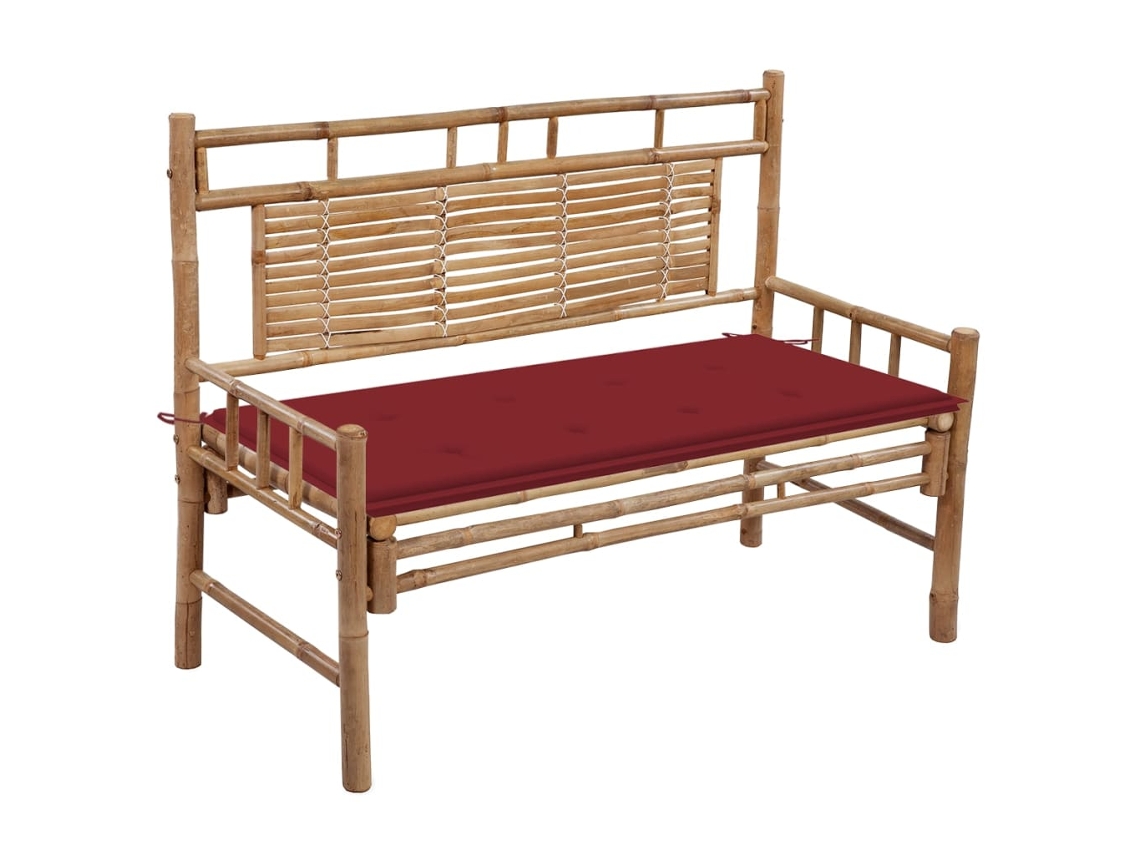 Garden Bench, Garden Benches Vidaxl Vermelho Bambu (120 X 50 X 4 Cm)