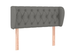 Cabeceira de Cama com Abas Tecido Cinzento Escuro MAISON EXCLUSIVE (93x23x78 cm)