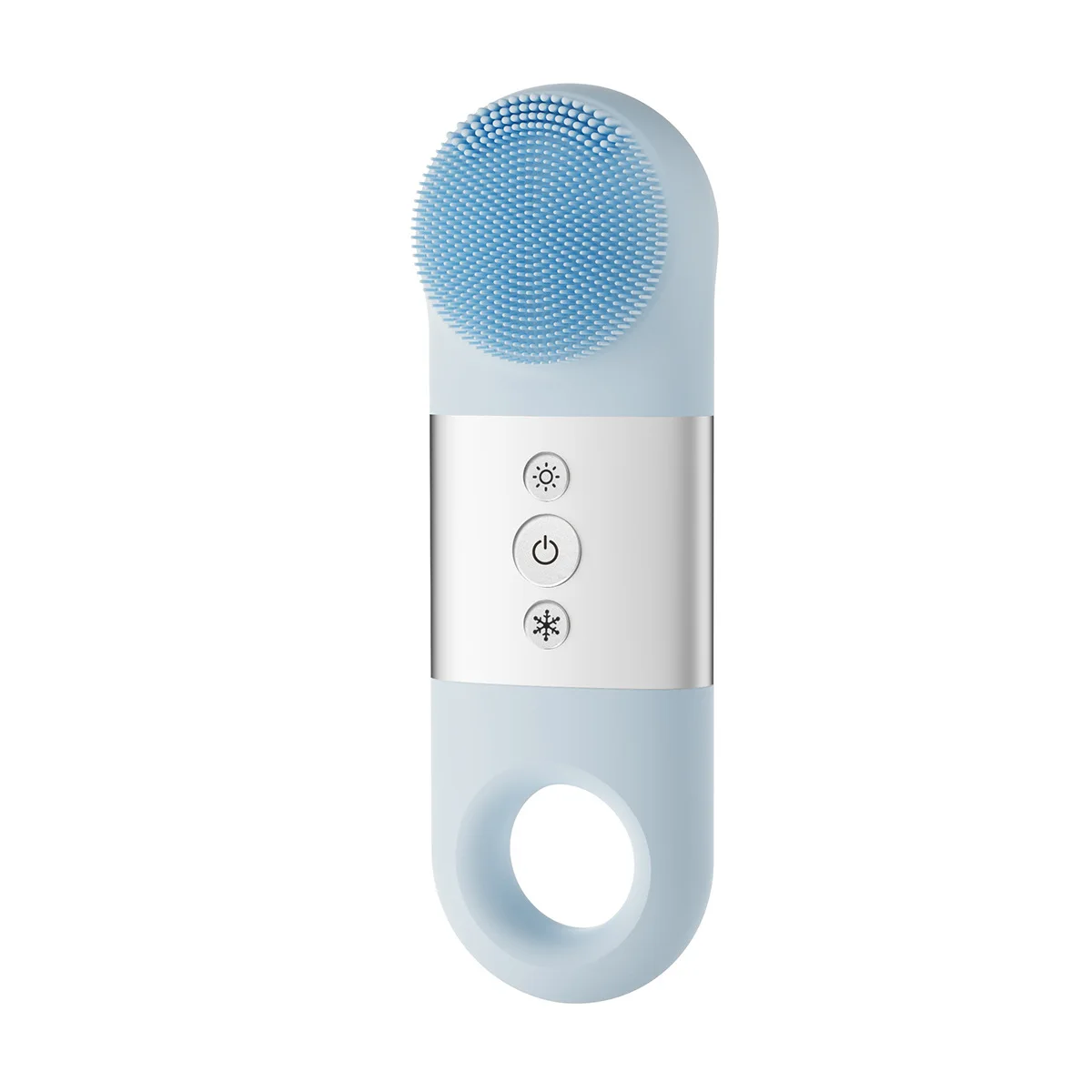 (azul) Escova De Limpeza Facial Ultrassônica Vibratória De Silicone À Prova D'água