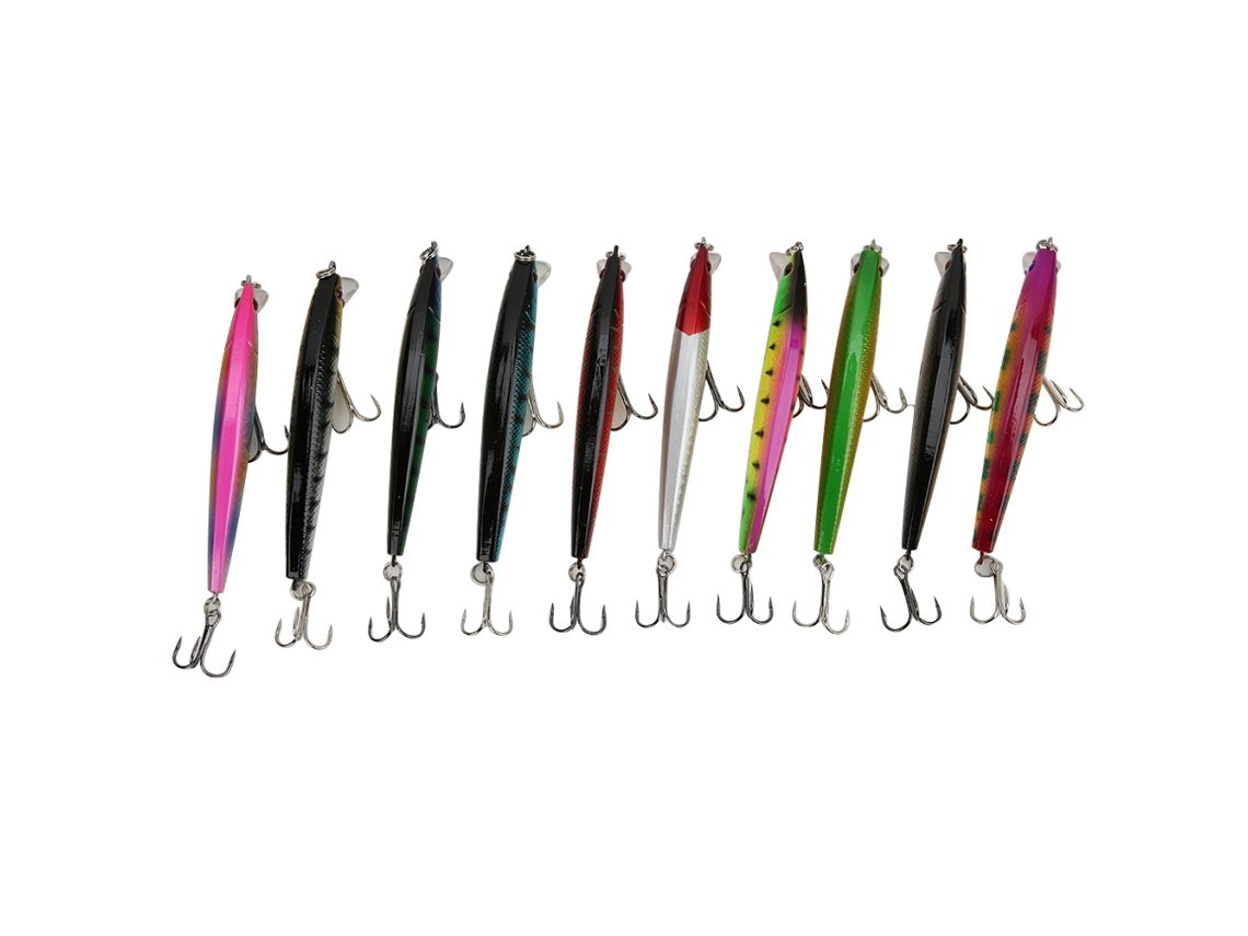 Isca Artificial 8.5g 9.5cm com Gancho 10unidades