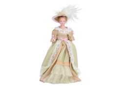 Primerox modelo de Personagem de Dollhouse 1:12 em Cerâmica com Membros Giratórios e Suporte