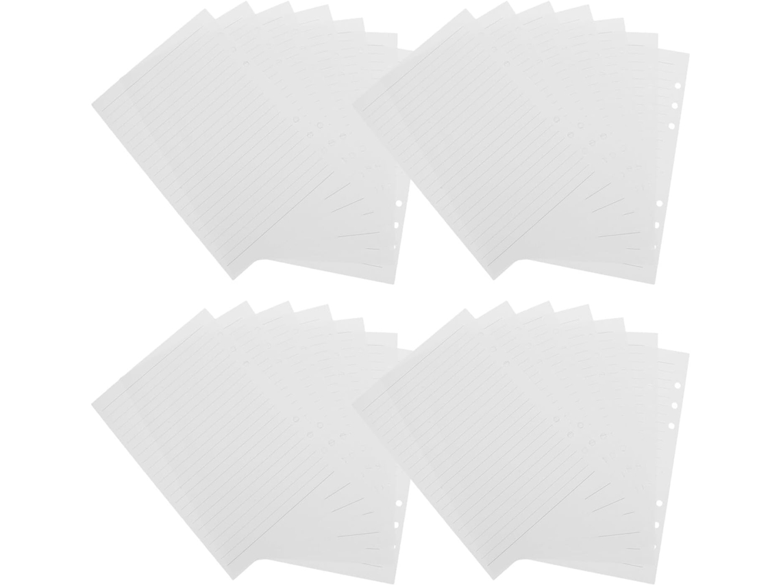 Alipis 225 Folhas de Papel Pautado para Recarga Cadernos e Agendas Compatíveis com Celular Durável