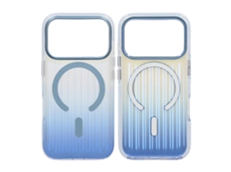 Capa Magsafe Ondulada Para Iphone 17 Pro Max - Azul