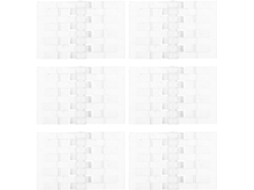 Luxshiny Conjunto De 6 Dobradiças Para Armário Acrílico Pequenas, Invisíveis, Dobráveis, Em Plástico, Para Exposição De