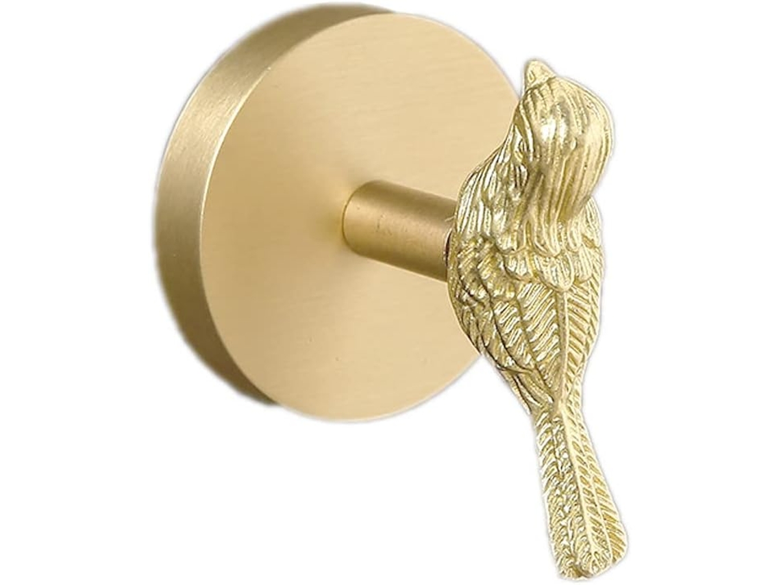 Ganchos De Parede Em Formato De Pássaro Em Latão Escovado Dourado Para Toalhas, Pedras, Banheiro, Cozinha, Chaves, Chapéus, Casacos, Ganchos De Latão