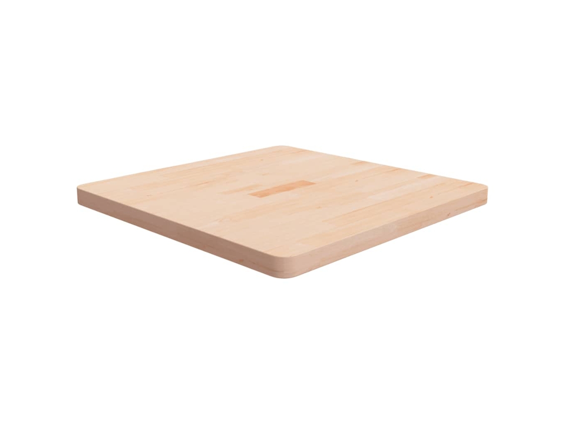 Vidaxl Tampo De Mesa Quadrado 70x70x4 Cm Carvalho Maciço Não Tratado