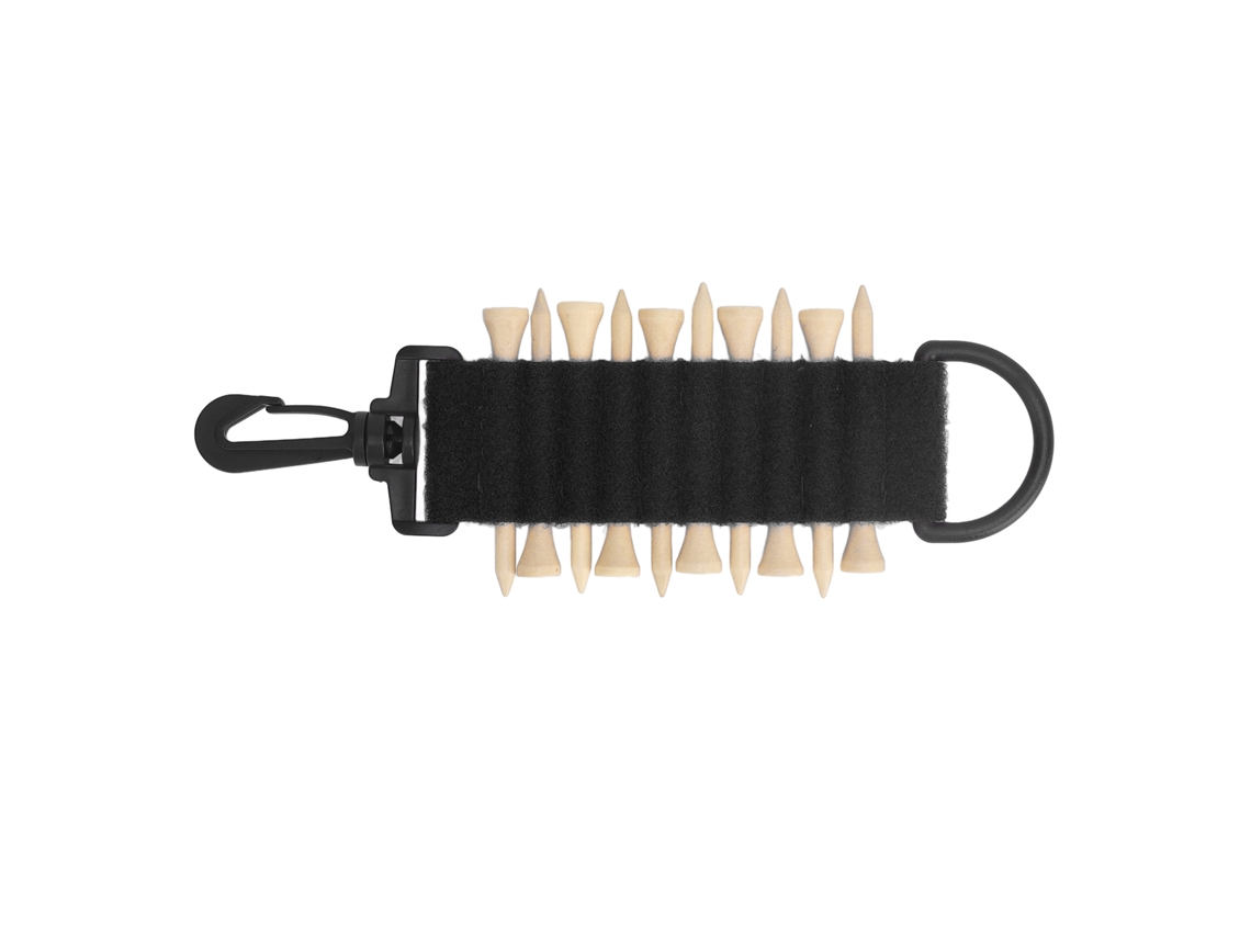 Porta Tiras de Golf com Ganchillo, 10 Tees, Multifuncional, Bolsa para Cinturão, Preto | S/MARCA