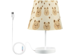 Abajur De Cabeceira Kcldeci Com Estampa Rosto Urso, Estilo Rústico, Para Quarto, Sala, Mesa Lateral Ou Hall De