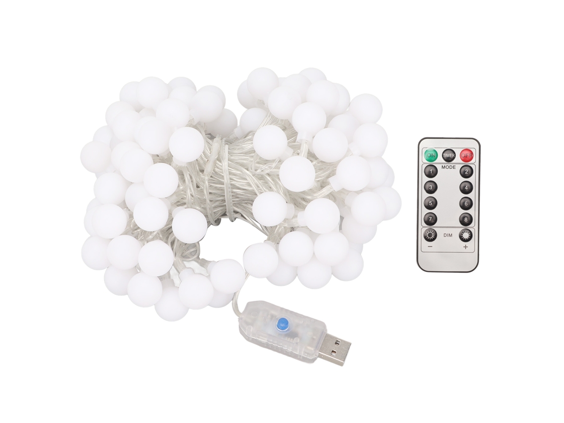 Luzes de Bola Led Usb 8 Modos Controle Remoto LAXISCREED