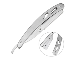 2026 porta Cuchillas de Navaja Barbería Recta de Acero Inoxidable Plegable para Afeitado