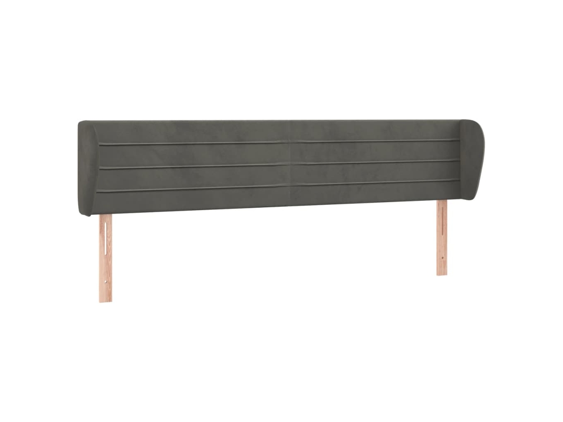Headboard, Headboards Vidaxl Cinzeto Veludo (183 X 23 X 78/88 Cm)