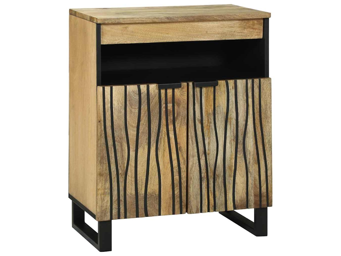 Vidaxl Buffet Castanho 60 X 33 X 75 Cm Madeira De Mangueira Maciça
