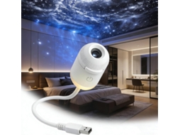 Projetor Galáxia 2 Em 1, Luz Noturna Usb Com 12 Filmes De Projeção