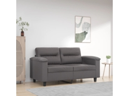 Sofá 2 Lugares HARLANV1 com couro artificial cinza (120cm)