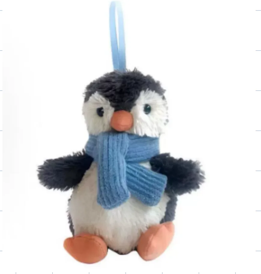(cachecol De Pinguim) Chaveiro De Pelúcia Fofo, Pingente De Brinquedo Macio. Decoração Para Bolsa.