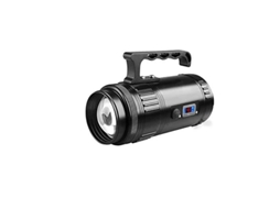 Holofote Super Brilhante Led Recarregável Holofote Portátil Para Pesca De Emergência Ao Ar Livre Lanterna Com Zoom Yizhood (preta)