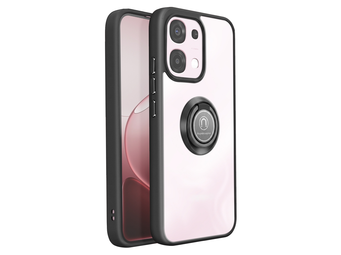 Capa Para Oppo A6 Pro Com Anel Magnético Acabamento Fosco