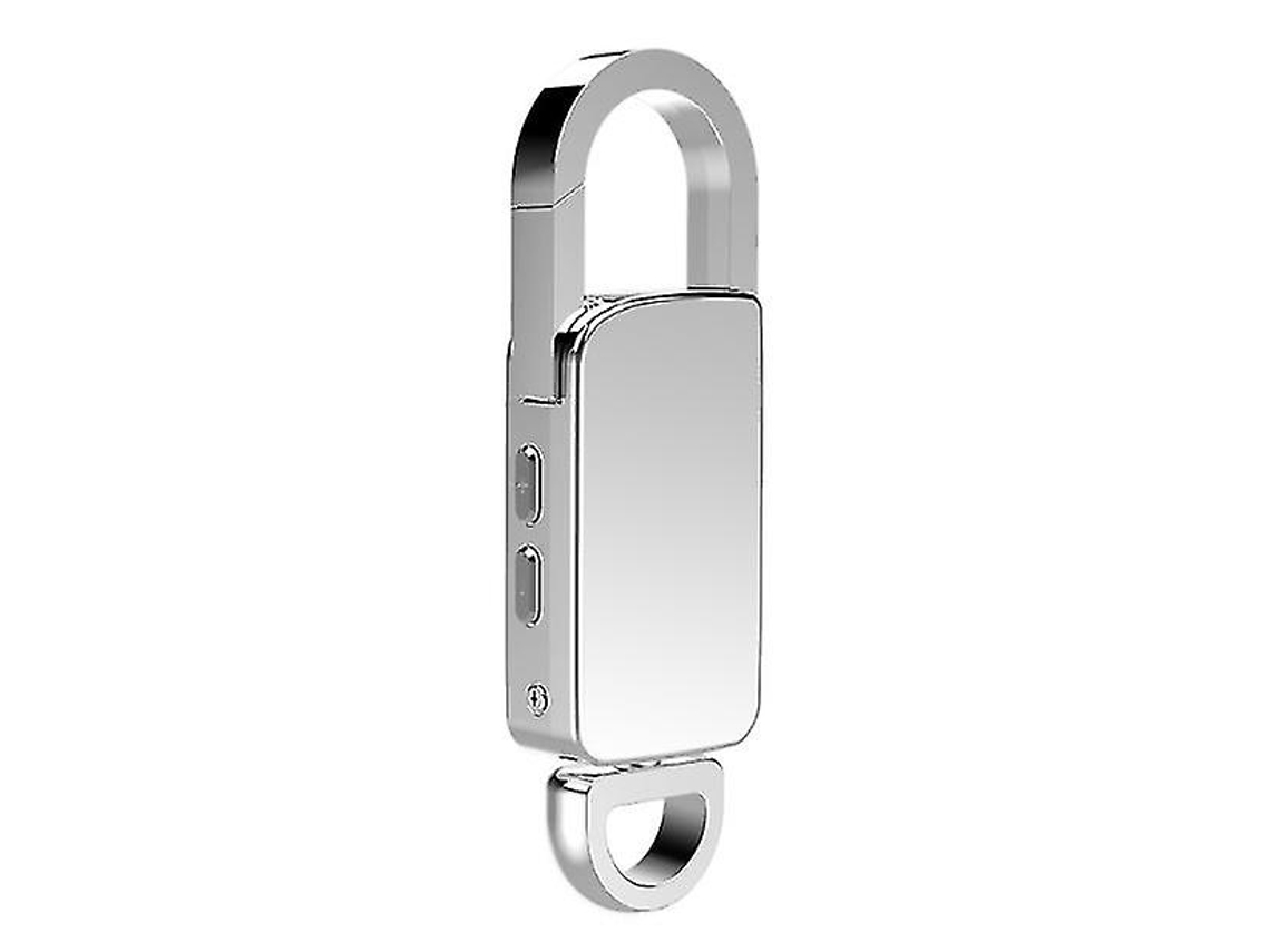 Gravador De Áudio De Chaveiro, Ative A Gravação Da Unidade Flash Usb Com Mp3 Player De 8 Gb Yizhood (prata)