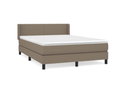Box Spring Bed, Box Spring Beds Vidaxl Cinzento-acastanhado Tecido (140 X 200 Cm)