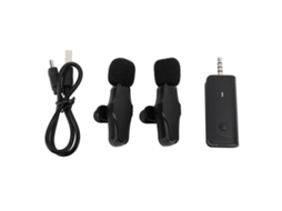 Microfones Lavalier Inalámbricos com Redução de Ruído e Alta Sensibilidade para Streaming S/MARCA