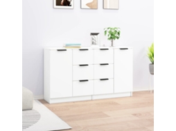 Vidaxl Aparadores 2 Pcs 60x30x70 Cm Derivados De Madeira Branco