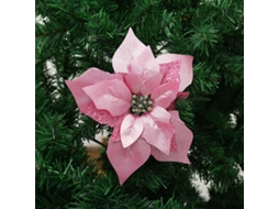 Laxiscreed Flores De Natal Cor De Rosa Com 12 Peças E Clips, Decoração Festiva De 22cm