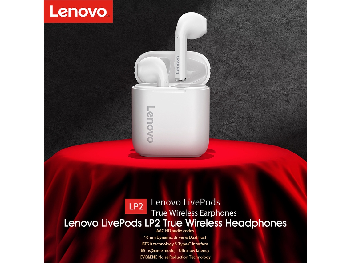 Fones Lenovo Livepods Lp2 Bluetooth 5.0 Ipx5