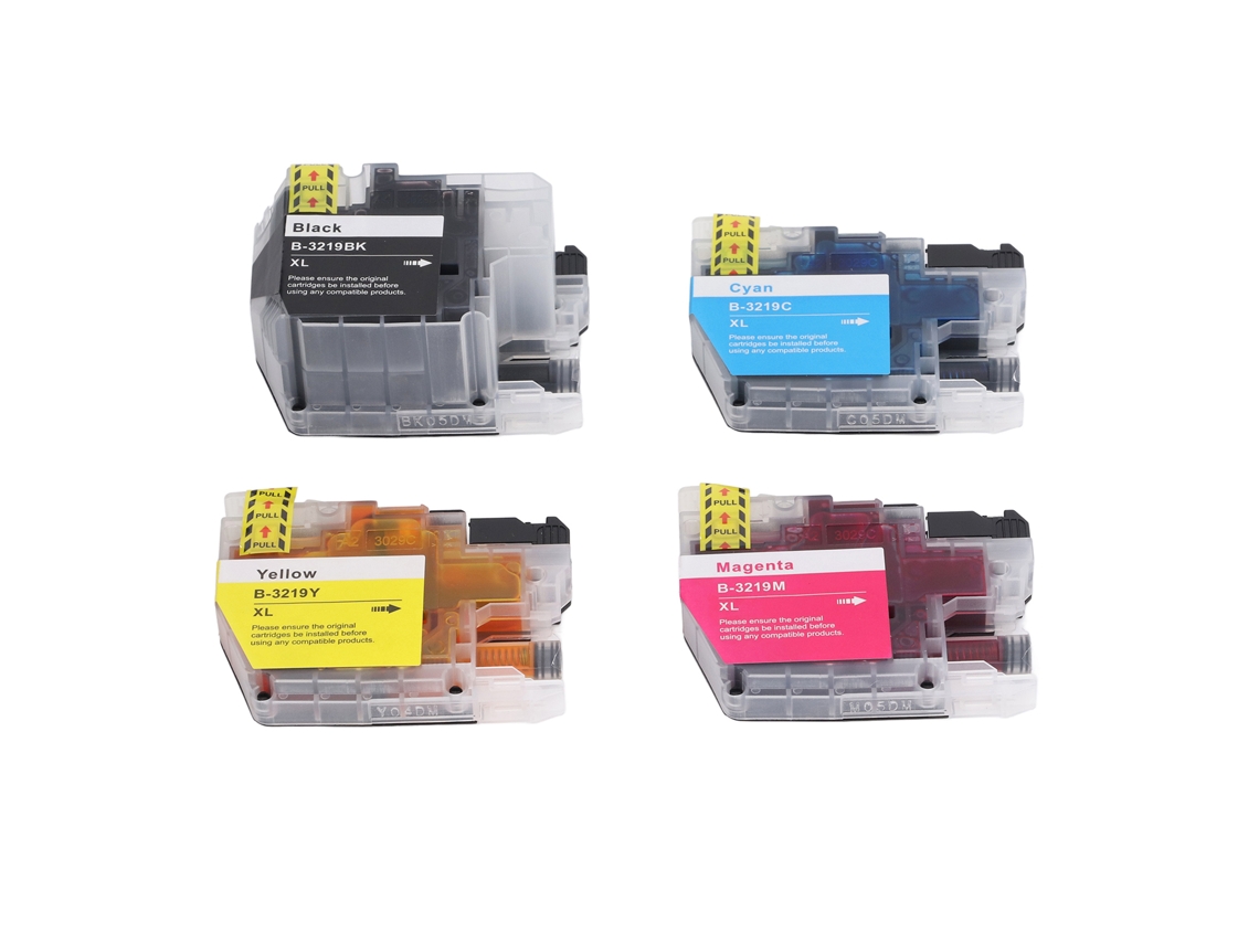 4 Cartuchos De Tinta Compatíveis Bk C M Y Para Impressora Inkjet Lc3219