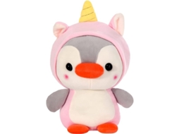 2026 brinquedo de Pelúcia Unicornio, Pinguim com Traje de Unicornio Fofo Presente de Aniversário 25cm (unicornio Rosa)