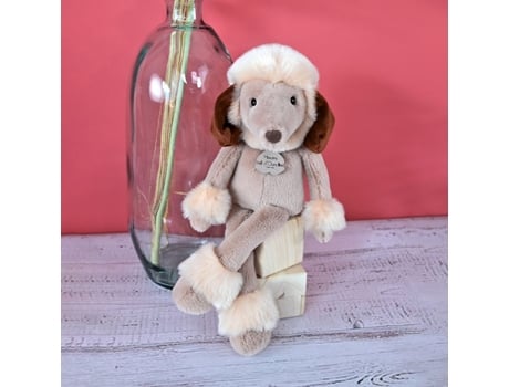 Peluche História De Urso Cão Poodle 30cm Branco Interior Bebê Histoire Dours