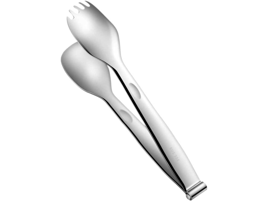 Pinça De Cozinha Multifuncional 1 Peça, Em Aço Inoxidável, Ideal Para Buffets, Banquetes E Churrascos, Com Design
