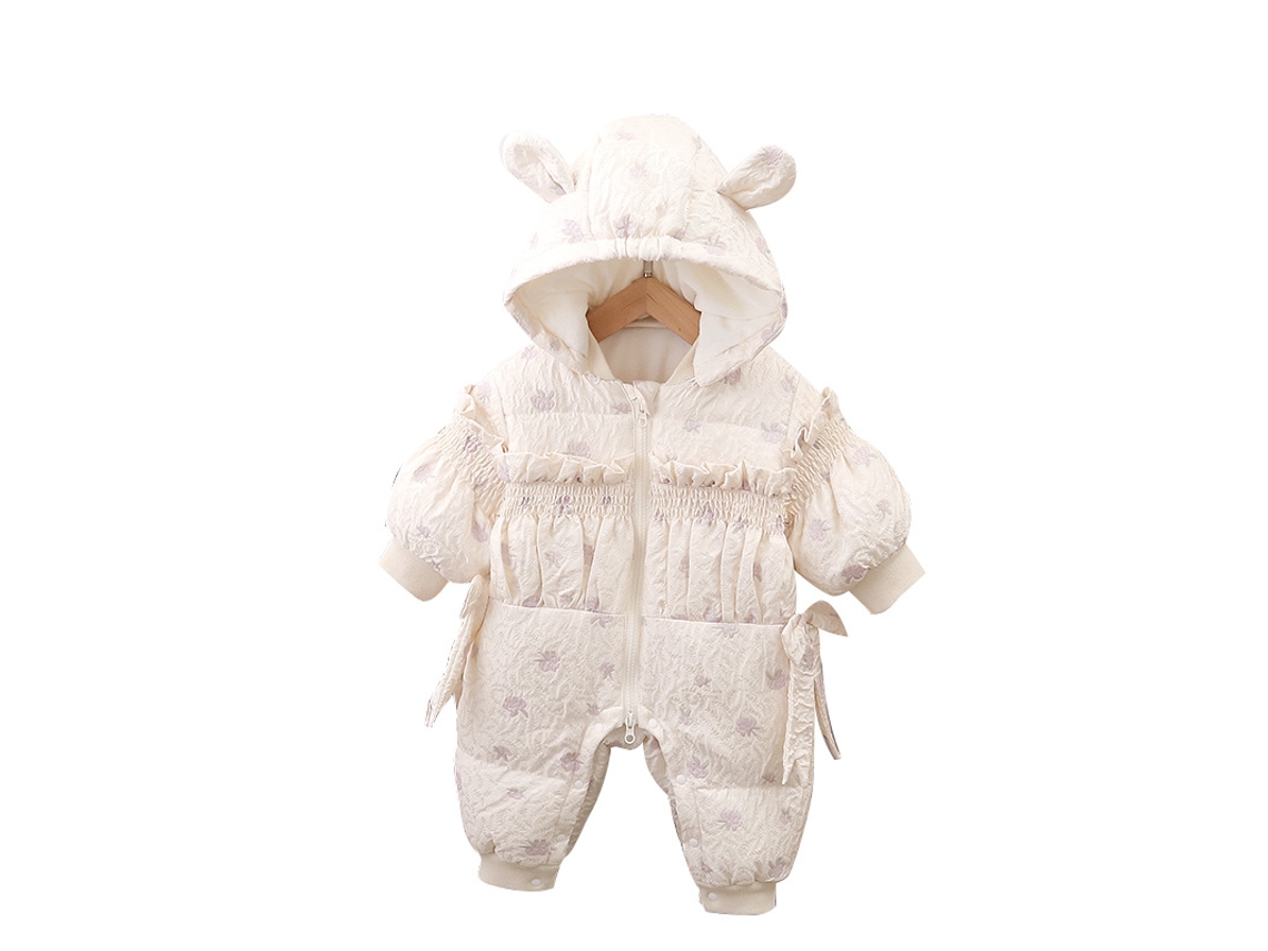 Roupas de Natal Pequena Princesa Macacão de Inverno Engrossado Macacão Infantil 90Cm