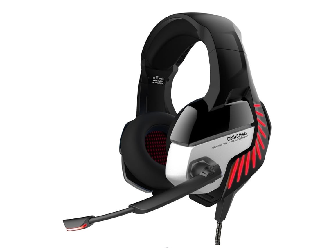 Auscultadores Gaming com Fio ONIKUMA K5pro (Over Ear - MicroAuriculares - Preto)