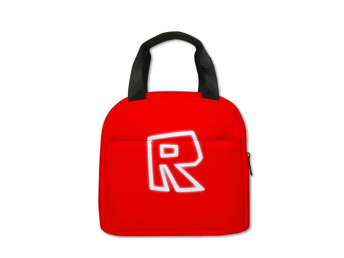 Bolsa de almoço para estudantes Roblox, poliéster estampado, 23 Aquaforge